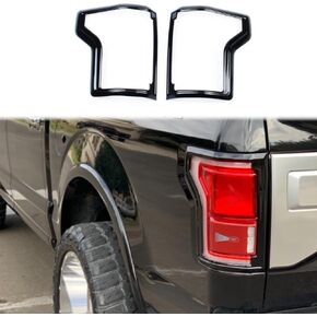 Gloss Piano Black Taillight Trim Bezel Cover Fit for 2015 2016 2017 2018 2019 2020 Ford F-150 F150