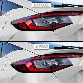 SlickMod PreCut Vinyl Smoke Tint for 2022-2023 Honda Civic Hatchback Tail Light & Reflector (1. Taillight, 20% Dark Smoke)