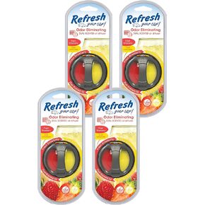 Refresh Your Car! 84022 Fresh Strawberry/Cool Lemonade Scented Oil Diffuser, 4 Pack