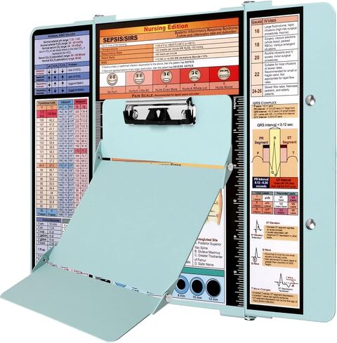 حافظة للتمريض قابلة للطي، حافظة للممرضات 3 طبقات من الألومنيوم مع أوراق غش للطبعة الطبية للتمريض، حافظة للتمريض قابلة للطي مع مشبك منخفض المستوى، حافظة جيب للطلاب/الممرضات/الأطباء، أرجواني in Kuwait