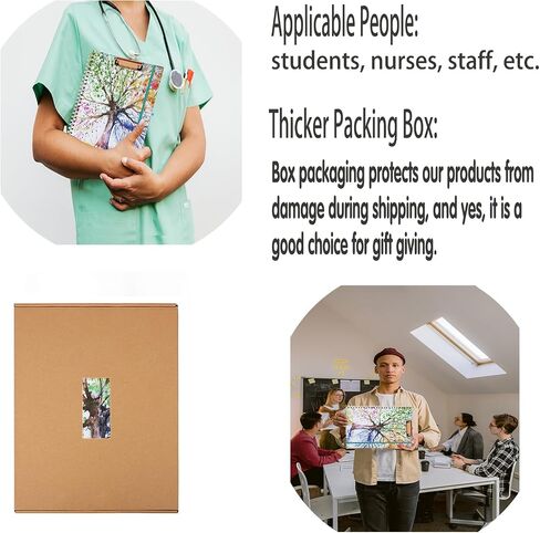 Spiral Clipboard Folio with Refillable Lined Notepad for Letter Size (8.5" x 11"), 5 Dividers with Storage 10 Pockets, 10.2" x 13" Cute Clipboard with Fillable Tabs, Elastic Closure, Pen Loop in Saudi Arabia