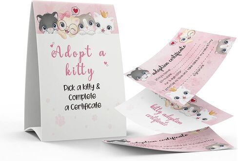 1 تبني علامة كيتي و10 مجموعة شهادات تبني كيتي، تبني حفلة، حفلة عيد ميلاد للأطفال، حفلات الفصل الدراسي/040B in Kuwait