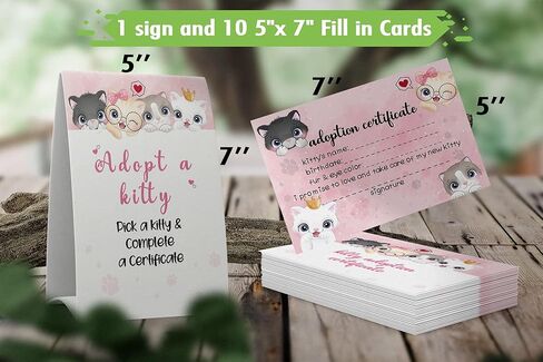 1 تبني علامة كيتي و10 مجموعة شهادات تبني كيتي، تبني حفلة، حفلة عيد ميلاد للأطفال، حفلات الفصل الدراسي/040B in Kuwait