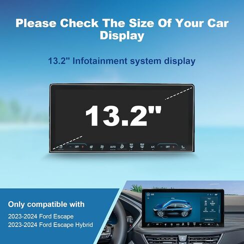 2020-2025 2026 Escape Screen Protector for Ford Escape (SE/SEL/Titanium/Base/Active/ST-Line/ST-Line Select) 8-inch Touchscreen, 9H Tempered Glass 2022 2023 2024 Escape Hybrid Accessories 8" in Kuwait