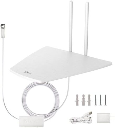 ANTOP Antenna Inc. AT-221BV White Aero + هوائي HDTV داخلي مضخم (أبيض) in Kuwait