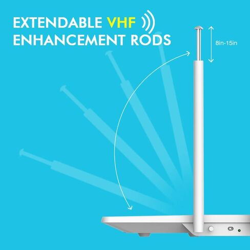 ANTOP Antenna Inc. AT-221BV White Aero + هوائي HDTV داخلي مضخم (أبيض) in Kuwait