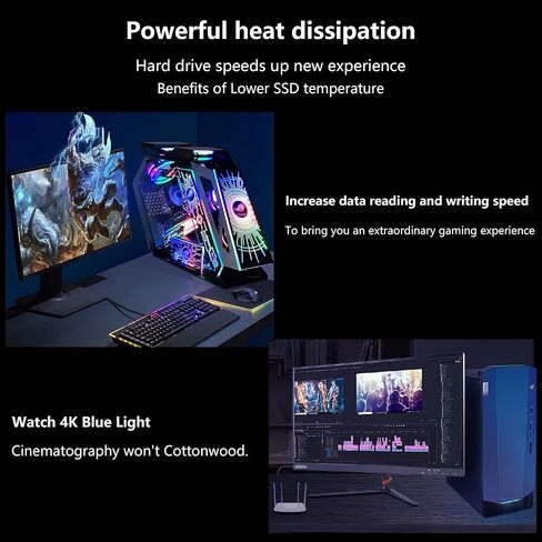 XMSJSIY M.2 SSD مبرد تبريد SATA 15pin مروحة على الوجهين تبديد المبرد لـ M2 NVME SATA 2230 2242 2260 2280 PCIE SSD in Saudi Arabia