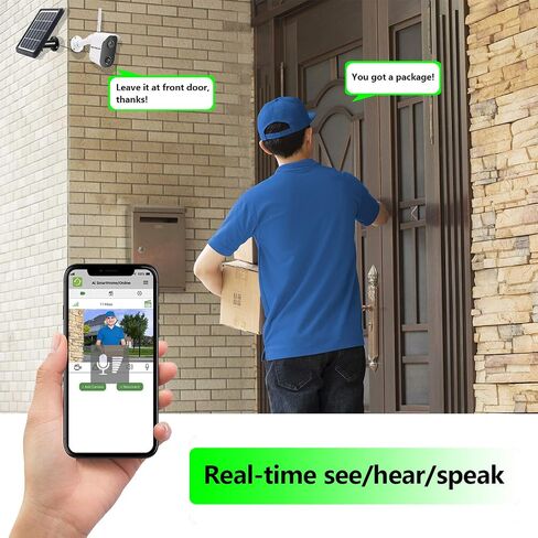 4CH Wireless Solar Security Camera System 1080p, Night Vision, 2-Way Audio, PIR Motion Sensor, Indoor/Outdoor Surveillance with 4 Battery Cameras and Solar Panels, APP Remote Access in Saudi Arabia
