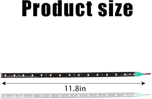 شريط إضاءة LED 12 فولت، ضوء ناعم مقاوم للماء فائق السطوع 30 سم، ضوء 3528/1210 15 SMD للديكور الداخلي والخارجي للسيارات، ملحقات إضاءة السيارات العالمية (وردي) in Kuwait