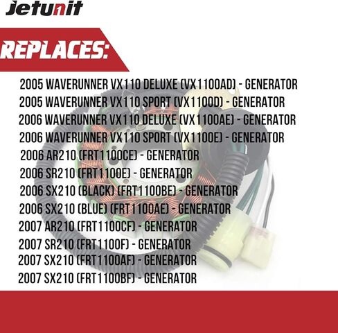 Stator for Yamaha Jet-Ski 6D3-81410-01-00 (2005-2009) VX110 Sport /VX110 Deluxe (2005 2006 2007 2008 2009) in Saudi Arabia