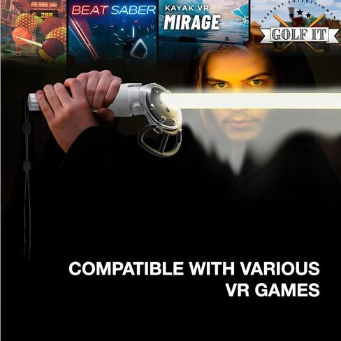 ملحقات مقابض 3 في 1 لملحقات مقابض التحكم Meta Quest 3، ومقابض تمديد موسع بمقبض الواقع الافتراضي لـ Oculus Quest 3 Beat Saber، ونادي الجولف، وأذرع Gorilla Tag الطويلة، وطاقم التجديف in Kuwait