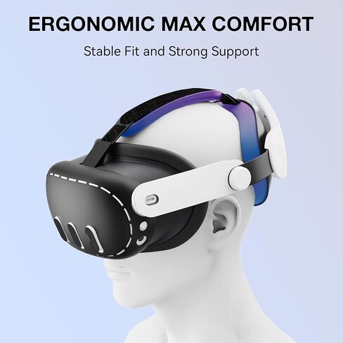 حزام رأس Comfort Elite لسماعات Meta Quest 3، وغطاء وسادة وجه من السيليكون وغطاء VR Shell، ومجموعة ملحقات غطاء مقابض التحكم لـ Oculus Quest 3 in Kuwait