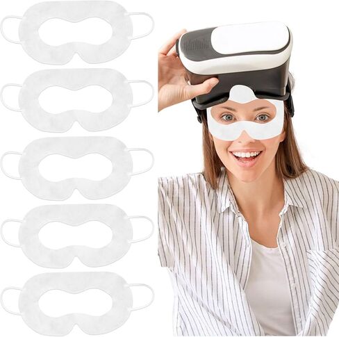 غطاء وجه الواقع الافتراضي، واقي للعرق للاستعمال مرة واحدة متوافق مع Vision Pro Meta Quest 3، غطاء قناع عين قابل للتنفس، وسادات للوجه، غطاء حماية بارد وجاف، ملحقات الواقع الافتراضي (30) in Saudi Arabia