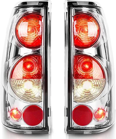 مصابيح خلفية TangMiGe متوافقة مع مصابيح Chevy Silverado 1500 2500 3500 1999-2006، شيفروليه 2007 مع جسم كلاسيكي، GMC Sierra 1500 2500 3500 1999-2002، بدون مصابيح (عدسات سوداء/دخانية) in Kuwait