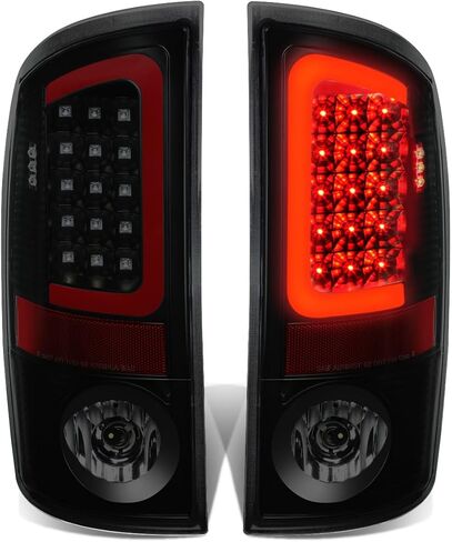 DNA MOTORING TL-DRAM07-LED-RD3D-BK-CL LED 3D Tail Light Assembly Driver & Passenger Side [Compatible with 07-08 Ram 1500 2500 3500] in Kuwait