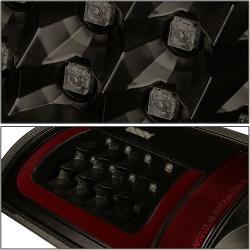 DNA MOTORING TL-DRAM07-LED-RD3D-BK-CL LED 3D Tail Light Assembly Driver & Passenger Side [Compatible with 07-08 Ram 1500 2500 3500] in Kuwait