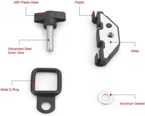 Hard Top Retainer Nut with Clip＆Quick Removal Fastener Thumb Screws Nuts&D Ring Tie Down Anchors for Jeep Wrangler JK 07-18 in Saudi Arabia