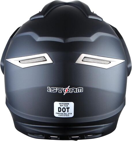 1Storm Dual Sport Helmet Motorcycle Full Face Motocross Off Road Bike Matt Black in Saudi Arabia