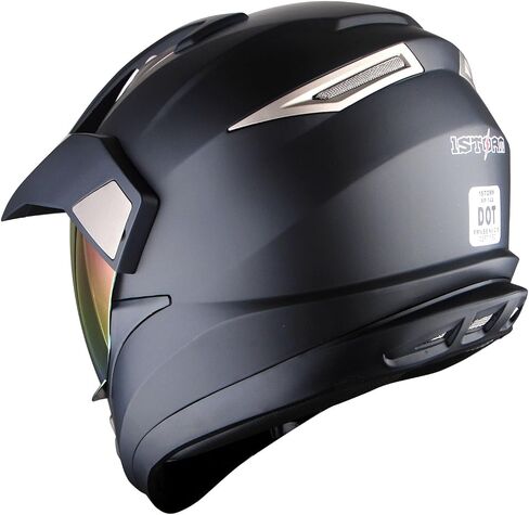 1Storm Dual Sport Helmet Motorcycle Full Face Motocross Off Road Bike Matt Black in Saudi Arabia