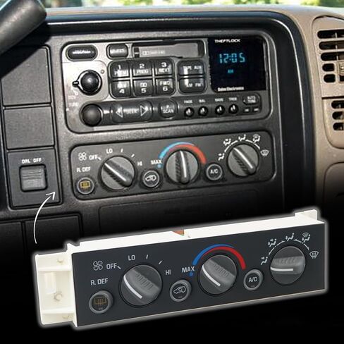 لوحة التحكم في المناخ لسخان مكيف الهواء مع مفتاح مزيل الضباب للنافذة الخلفية متوافق مع كاديلاك إسكاليد 1999-2000 شيفروليه سوبربان 1500/2500/تاهو 1996-2000 جي إم سي يوكون 1996-2000 in Kuwait