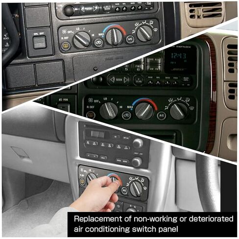 لوحة التحكم في المناخ لسخان مكيف الهواء مع مفتاح مزيل الضباب للنافذة الخلفية متوافق مع كاديلاك إسكاليد 1999-2000 شيفروليه سوبربان 1500/2500/تاهو 1996-2000 جي إم سي يوكون 1996-2000 in Kuwait