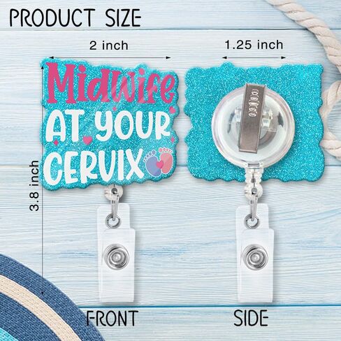 ZBBFSSCB Correctional Nurse Funny Glitter Badge Scroll Retractable, Cute Badge Holder for Doctor, Christmas Birthday Graduation Gift in Saudi Arabia