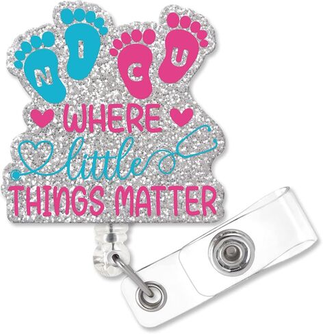 ZBBFSSCB Correctional Nurse Funny Glitter Badge Scroll Retractable, Cute Badge Holder for Doctor, Christmas Birthday Graduation Gift in Saudi Arabia