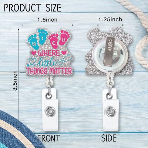 ZBBFSSCB Correctional Nurse Funny Glitter Badge Scroll Retractable, Cute Badge Holder for Doctor, Christmas Birthday Graduation Gift in Saudi Arabia
