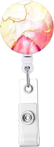 حامل شارة قابل للسحب، مشبك شارة ممرضة لطيف، مشبك شارة لاسم الممرضة، مشبك شارة مزخرف على حاملات بطاقات الهوية (3 عبوات من الزهور) in Kuwait