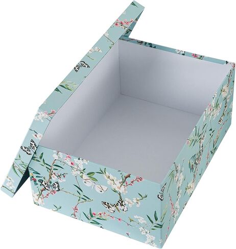 Soul & Lane Butterflies in Flight Photo Storage Boxes (Set of 3): Nesting Boxes with Lids, Floral Decorative Cardboard Containers, Paperboard Picture Storage for Photos, Nature Decor Cartons in Saudi Arabia
