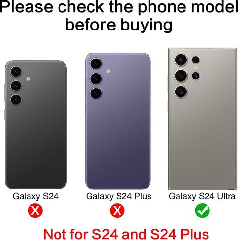 قطعتان بديلتان لزجاج عدسة الكاميرا الخلفية لهاتف Galaxy S24 Ultra، زجاج عدسة خلفي ASDAWN لهاتف Samsung Galaxy S24 Ultra 6.8 بوصة جميع الحاملات مع فيلم عدسة مجاني + دليل التثبيت + مجموعة أدوات الإصلاح in Saudi Arabia