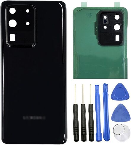 ubrokeifixit Galaxy S20 Ultra Rear Back Glass Cover Replacement for Samsung Galaxy S20 Ultra 6.9" LTE G988B/DS,S20 Ultra 5G SM-G988(NOT for S20+ 6.7",NOT for S20 6.2") (Black/Camera Lens) in Kuwait