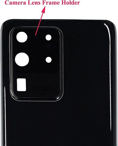 ubrokeifixit Galaxy S20 Ultra Rear Back Glass Cover Replacement for Samsung Galaxy S20 Ultra 6.9" LTE G988B/DS,S20 Ultra 5G SM-G988(NOT for S20+ 6.7",NOT for S20 6.2") (Black/Camera Lens) in Kuwait