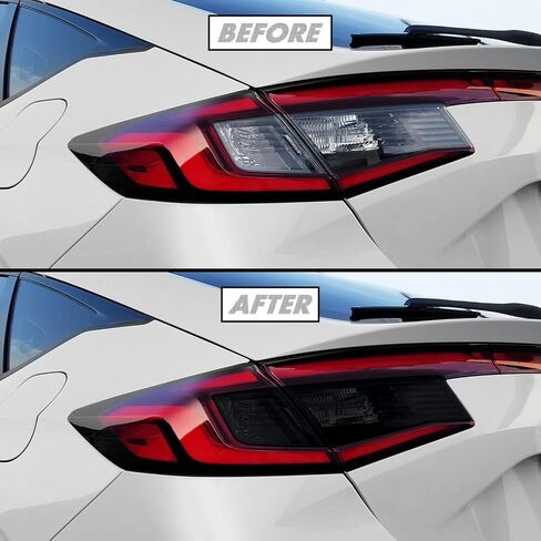 لون دخان الفينيل المقطوع مسبقًا من SlickMod لسيارة Honda Civic Hatchback 2022-2023 (3. إشارة الانعطاف والعكس، 20% دخان داكن) in Kuwait