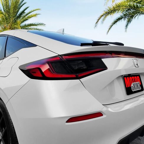 لون دخان الفينيل المقطوع مسبقًا من SlickMod لسيارة Honda Civic Hatchback 2022-2023 (3. إشارة الانعطاف والعكس، 20% دخان داكن) in Kuwait