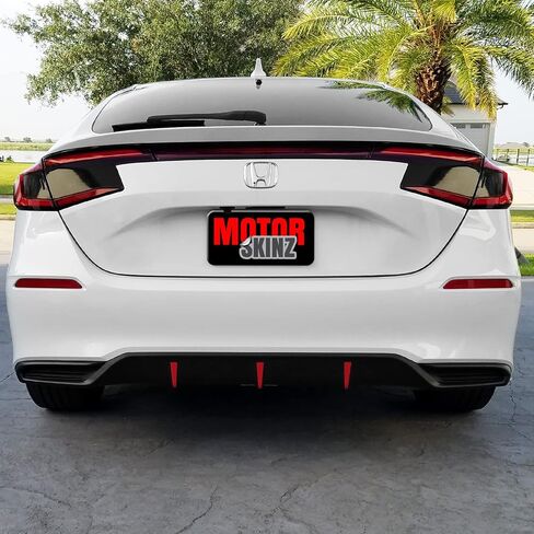 لون دخان الفينيل المقطوع مسبقًا من SlickMod لسيارة Honda Civic Hatchback 2022-2023 (3. إشارة الانعطاف والعكس، 20% دخان داكن) in Kuwait