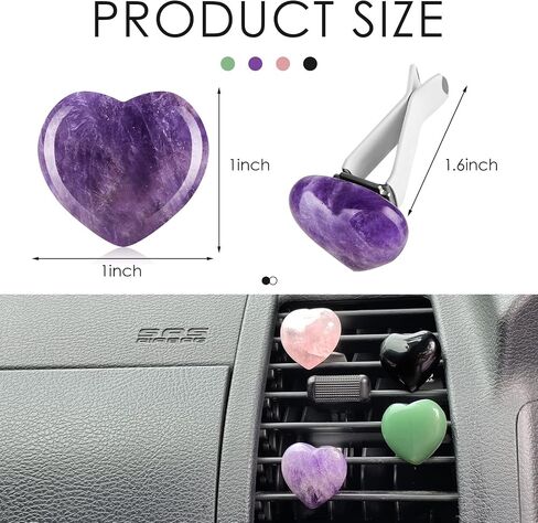 Healing Crystal Car Vent Clips Car Accessories Car Vent Clips for Women Quartz Crystals Car Air Fresheners Vent Clips (Cute Style) in Kuwait