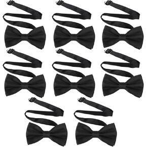 8Pcs Bow Ties for Men, Classic Solid Bow Tie Adjustable Bowtie for Men Women Formal Tuxedo Wedding