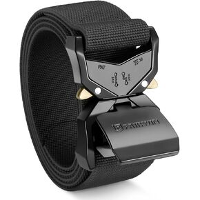 FAIRWIN Tactical Belt Men, 1.5" Nylon Web Military Hiking Rigger Work Belts with Heavy-Duty Quick-Release Buckle