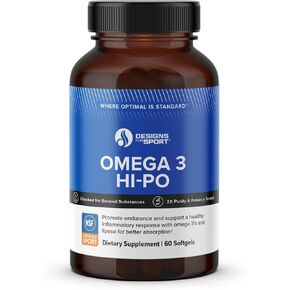 أوميغا 3 hi -po - زيت السمك الدهون ثلاثي الدهون - 1500 ملغ أوميغا 3 مع 750 ملغ EPA و 750 ملغ DHA - لا طعم مريب - 60 ناعمة