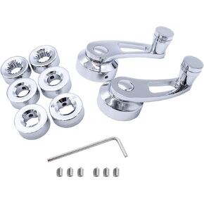 Chrome Billet Aluminium 3 "Window Crank Handle Kit مجموعة قضيب ساخن من 2 نوبات لتشيفي فورد كرايسلر