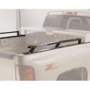 RealTruck Backrack Side Rails to use w/ 21" Toolbox | Black, No Drill | 65521TB | Fits 2017-2025 Ford F-250/F-350/F-450/F-550 w/ 6.5' Bed Aluminum Body