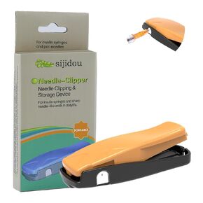 Needle-Clipping Needle Clipper for Syringe, Sharps Disposal Container Fit Home and Travel, Compatible with Sharps Metal Needle(Blue)