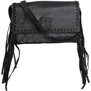 STS Ranchwear Womens Indie Harper Black Buffalo Leather Crossbody Bag