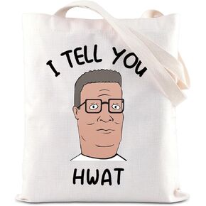 Kuiyai Cartoon Carhandise Tote Bag Hank Hill Face Gift Hank Hank Forme Gift I Mest You Hwat Canvas Bage