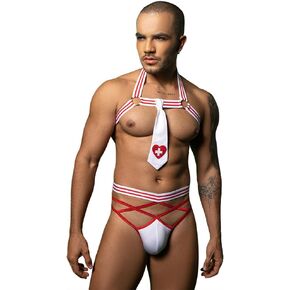 Men's Lingerie nurse Sexy cosplay Underwear police Costume Lingerie Pajamas Uniform bar Nightclub Stage Performance party Christmas