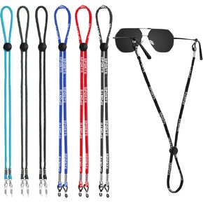 6Pack نظارات حزام Eyeglasses حامل حزام خيط eyeglass السلسلة سلسلة القلادة الحبل-نظارات شمسية حزام الحبل الحبل-صقل نظارات قابلة للتعديل
