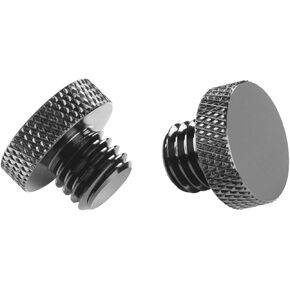 KiWAV Mirror Hole Plugs Block-offs Cover Caps olts Screws 10mm M10 x 1.25 Pitch Standard Thread Black Aluminum CNC for Metric Motorcycle Pack of 2 Pieces