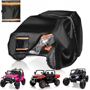Kids Ride on Toys Car Power Wheels Cover,Outdoor Waterproof Rain all Weather Trailer Wagon Jeep Tractor Cover Bag Storage,ATV SUV UTV Tarp,Universal Fit