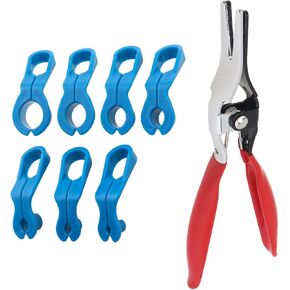 7 Pcs AC Fuel Line Tool Disconnect Set with Car Hose Remover Pliers, Includes 1/4, 5/16, 3/8, 1/2, 5/8, 3/4, 7/8Inch Quick Disconnect Fuel Line Removal Tool